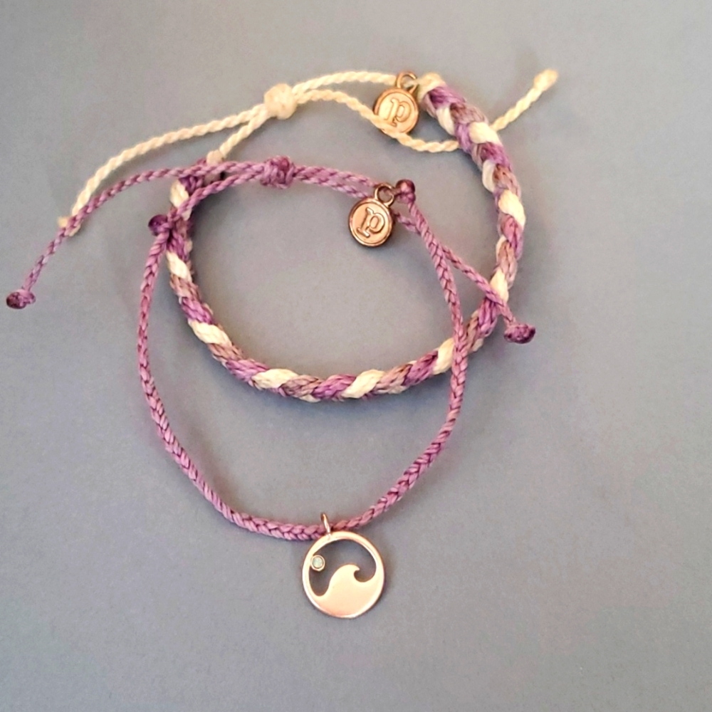 💜 Set of 2 Purple Pura Vida Bracelets